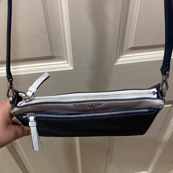 NWOT Kate Spade White Denim Crossbody Purse Bag - Picture 5 of 16